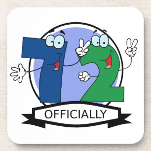 Officially 72 Birthday Banner Getränkeuntersetzer