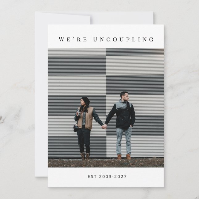 Officially Divorced Modern Announcement Photo Card Ankündigung (Vorderseite)