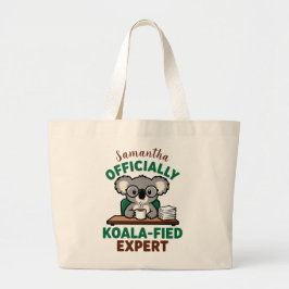 Officially Koala-fied Expert Funny Coffee Pun Jumbo Stoffbeutel