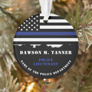Officier de police personnalisé Mince Ligne Bleue 