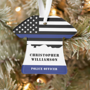 Officier de police personnalisé Mince Ligne Bleue 