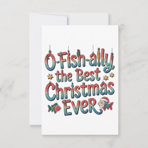 Offishally Best Christmas Ever Fischen Weihnachten Karte