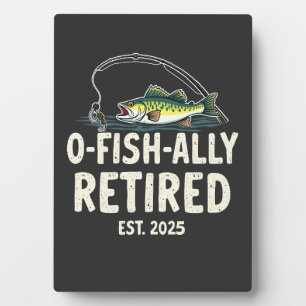 Offishally remüde Est. 2025 Ruhestand Fisher Vater Fotoplatte