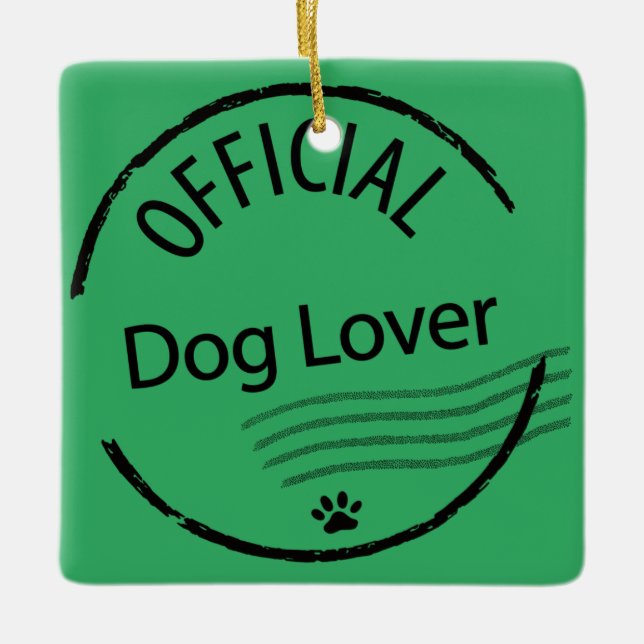 Offizial Dog Lover Keramikornament (Vorderseite)