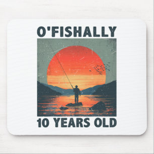 Offiziell 10 Jahre alt 2015 Angeln Fischer 10. Mousepad