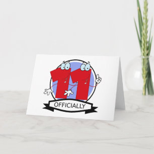 Offiziell 11 Geburtstagsbanner Karte