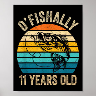 Offiziell 11 Jahre altes Shirt 11. Geburtstag Vint Poster