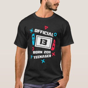 Offiziell 13 Geborene Teenager-Jungen 2011 13. Geb T-Shirt