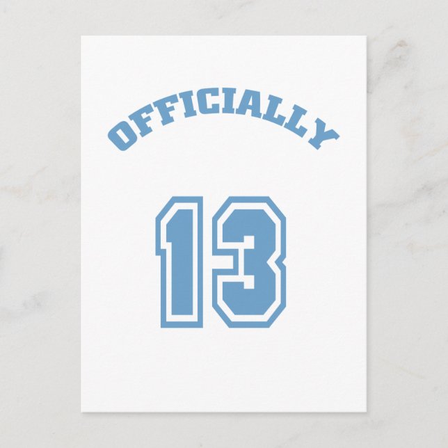 Offiziell 13 postkarte (Vorderseite)