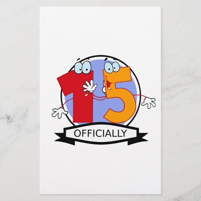Offiziell 15 Geburtstagsbanner (Vorderseite)