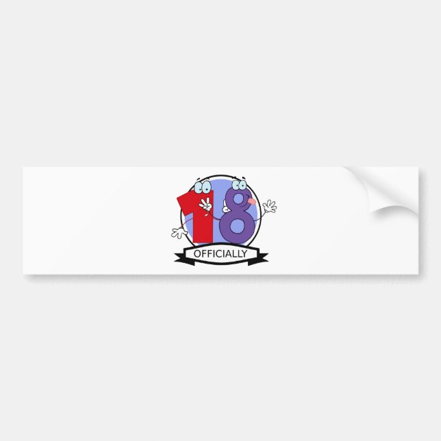 Offiziell 18 Geburtstagsbanner Autoaufkleber (Vorne)