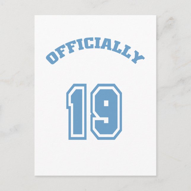 Offiziell 19 postkarte (Vorderseite)