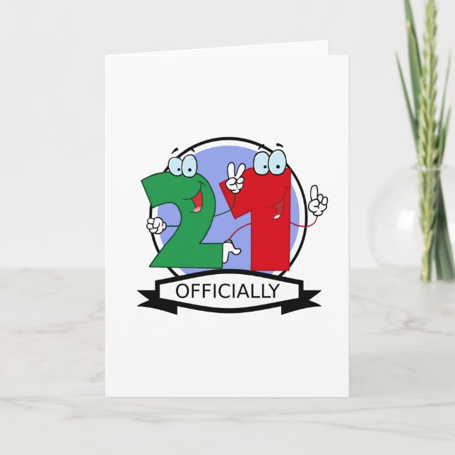 Offiziell 21 Geburtstagsbanner Karte (Vorderseite)