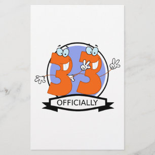 Offiziell 33 Geburtstagsbanner