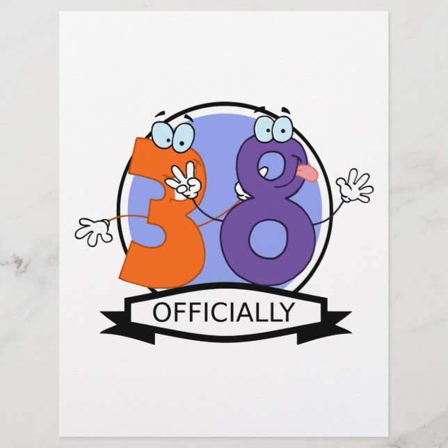 Offiziell 38 Geburtstagsbanner (Vorderseite)