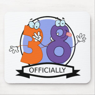 Offiziell 38 Geburtstagsbanner Mousepad