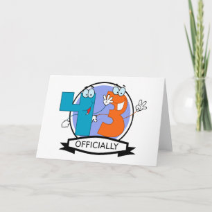 Offiziell 43 Geburtstagsbanner Karte
