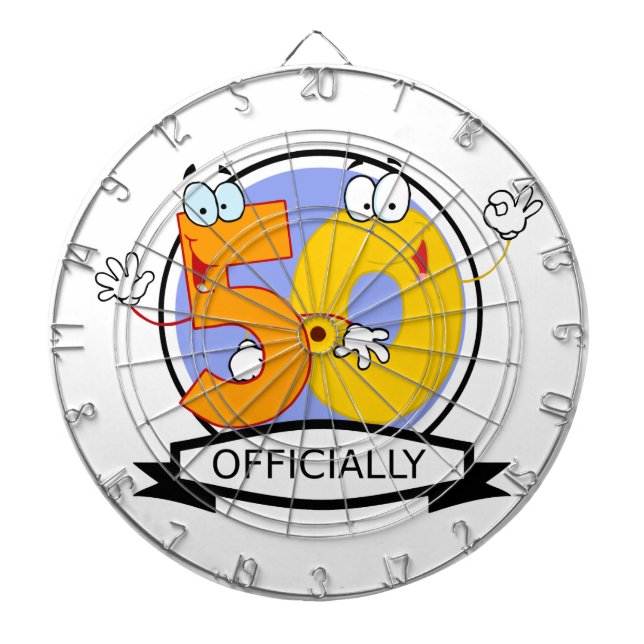 Offiziell 50 Geburtstagsbanner Dartscheibe (vorne)