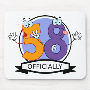 Offiziell 58 Geburtstagsbanner Mousepad