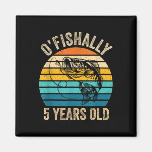 Offiziell 5 Jahre altes Shirt 5. Geburtstag Vintag Magnet