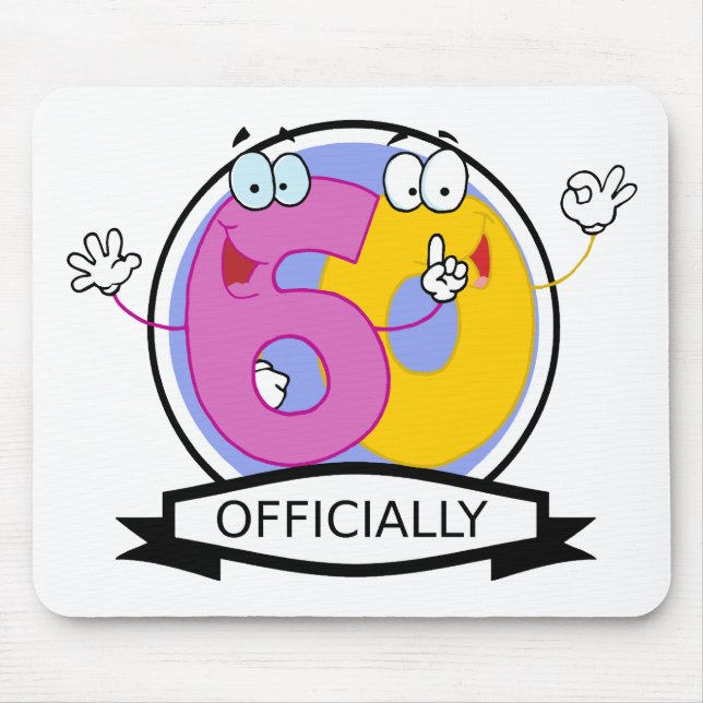 Offiziell 60 Geburtstagsbanner Mousepad (Vorne)