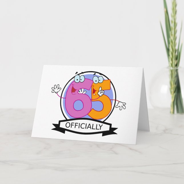 Offiziell 65 Geburtstagsbanner Karte (Vorderseite)