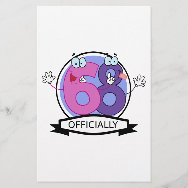 Offiziell 68 Geburtstagsbanner. (Vorderseite)