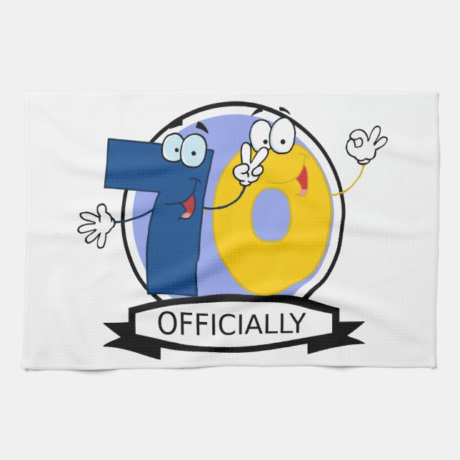 Offiziell 70 Geburtstagsbanner Handtuch (Horizontal)