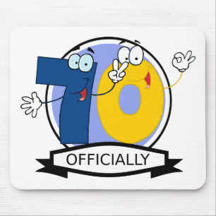 Offiziell 70 Geburtstagsbanner Mousepad