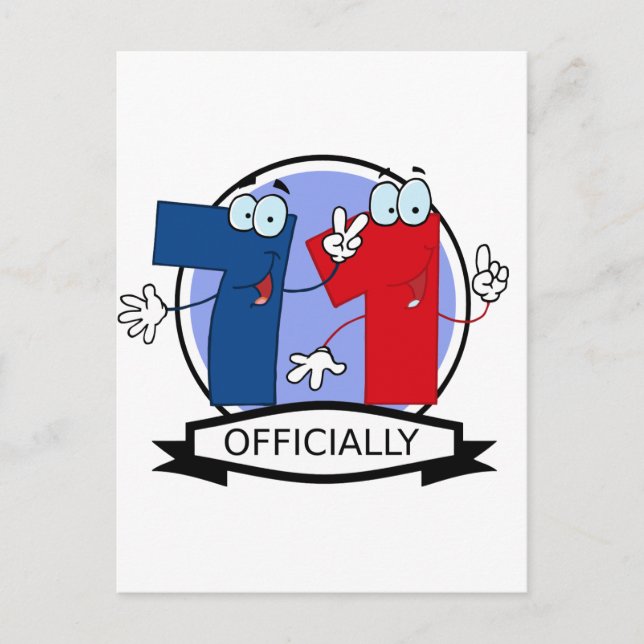 Offiziell 71 Geburtstagsbanner Postkarte (Vorderseite)