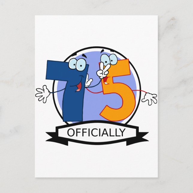 Offiziell 75 Geburtstagsbanner Postkarte (Vorderseite)