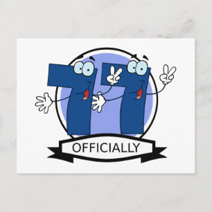 Offiziell 77 Geburtstagsbanner Postkarte