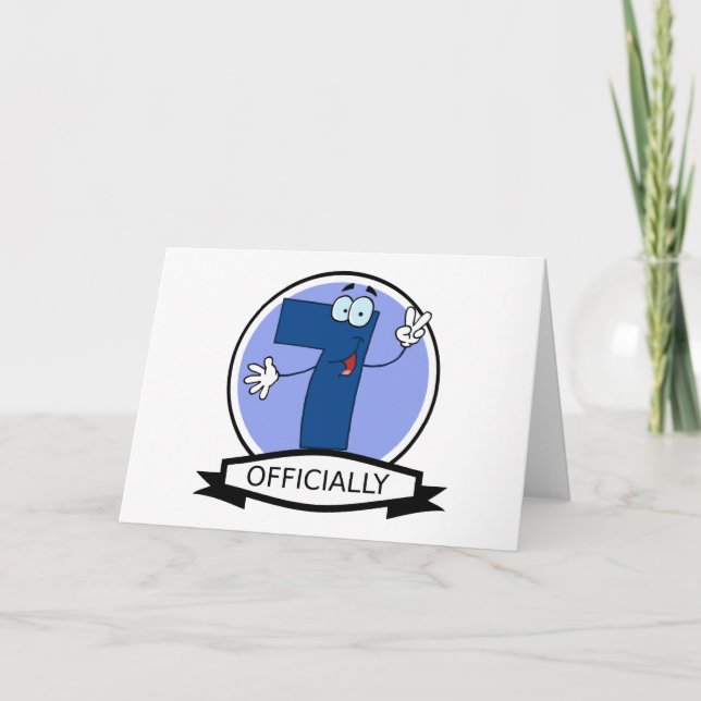 Offiziell 7 Geburtstagsbanner Karte (Vorderseite)