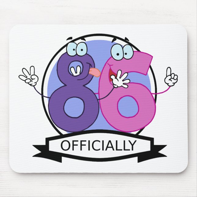 Offiziell 86 Geburtstagsbanner Mousepad (Vorne)