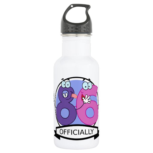Offiziell 86 Geburtstagsbanner Trinkflasche (Vorderseite)