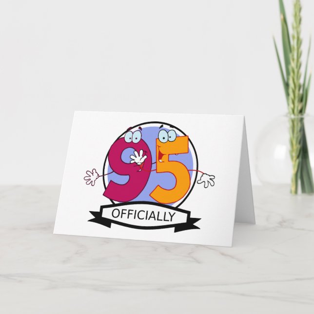 Offiziell 95 Geburtstagsbanner Karte (Vorderseite)