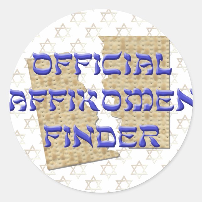 Offiziell Affikomen Finder Runder Aufkleber (Vorderseite)