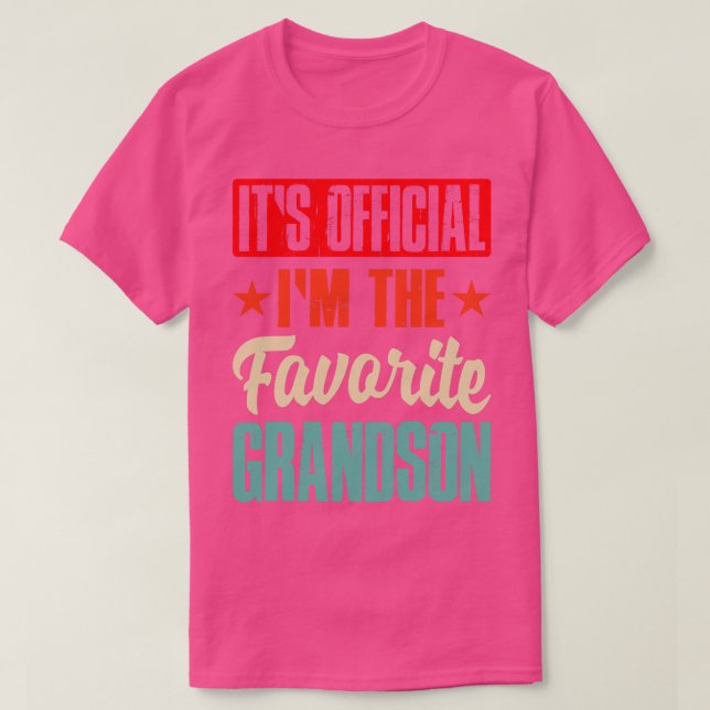 Offiziell bin ich der Lieblingsgrandson T-Shirt (Design vorne)