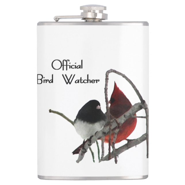 Offiziell Bird Watcher Flachmann (Vorderseite)