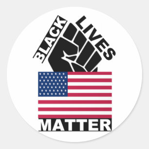 Offiziell Black Lives Materie USA Flaggensammlung  Runder Aufkleber