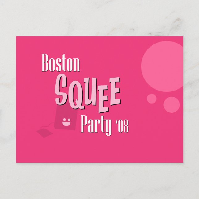 Offiziell Boston Squash Party Postkarte (Vorderseite)