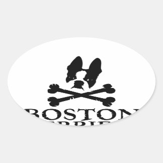 Offiziell Boston Terriers Rock Merch Ovaler Aufkleber