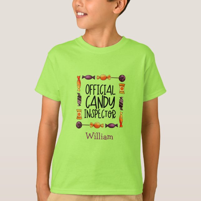 Offiziell Candy Inspector Halloween T-Shirt (Vorderseite)