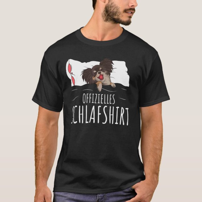 Offiziell Chihuahua Nightdress Sleep T-Shirt (Vorderseite)