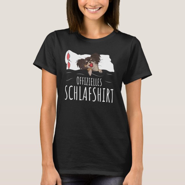 Offiziell Chihuahua Nightdress Sleep T-Shirt (Vorderseite)