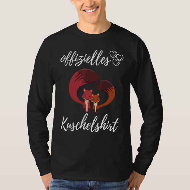 Offiziell Cudly Fox Couple Pajamas T-Shirt (Vorderseite)