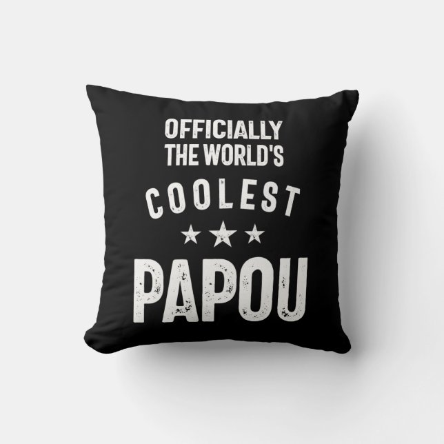 Offiziell die Coolste Papou der Welt | Father Gift Kissen (Vorderseite)