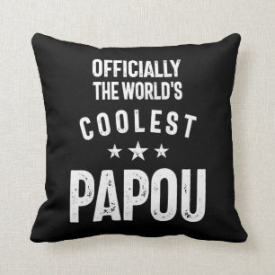 Offiziell die Coolste Papou der Welt   Father Gift Kissen