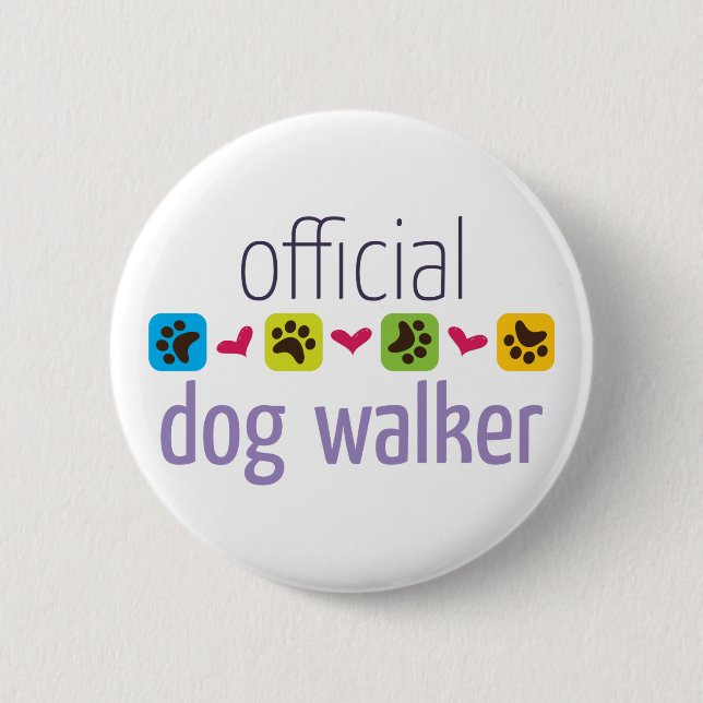 Offiziell Dog Walker Button (Vorderseite)