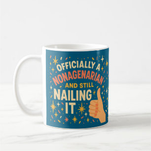 Offiziell ein/eine Nonagenarier - Lustiger 90. Kaffeetasse